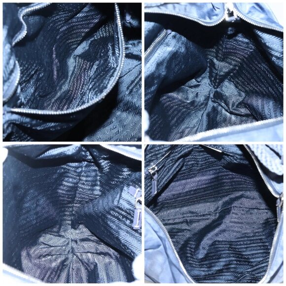 PRADA Shoulder Bag Nylon Blue Silver Auth - Picture 15 of 16